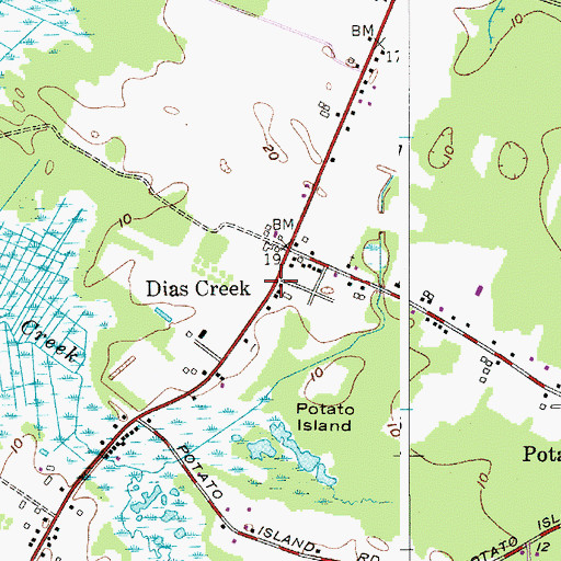 Topographic Map of Dias Creek, NJ
