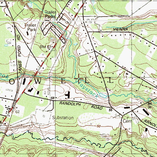 Topographic Map of Dicks Brook, NJ