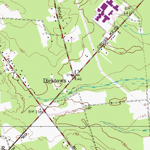 Topographic Map of Dicktown, NJ