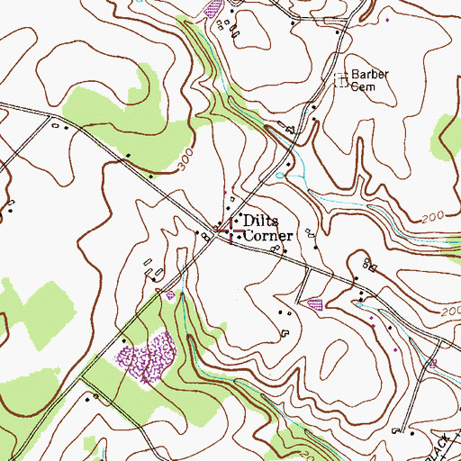 Topographic Map of Dilts Corner, NJ
