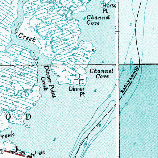 Topographic Map of Dinner Point, NJ