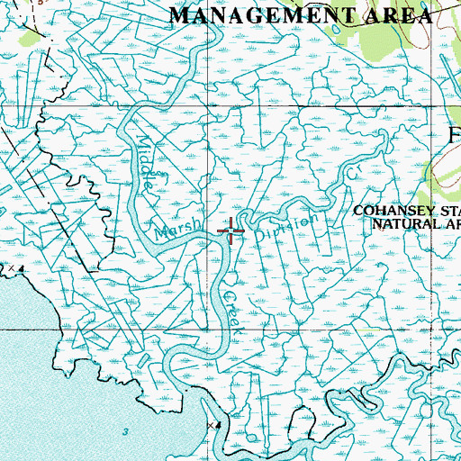 Topographic Map of Division Creek, NJ