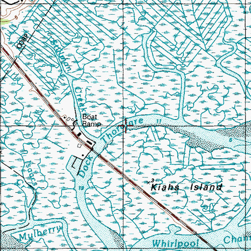 Topographic Map of Dock Thorofare, NJ