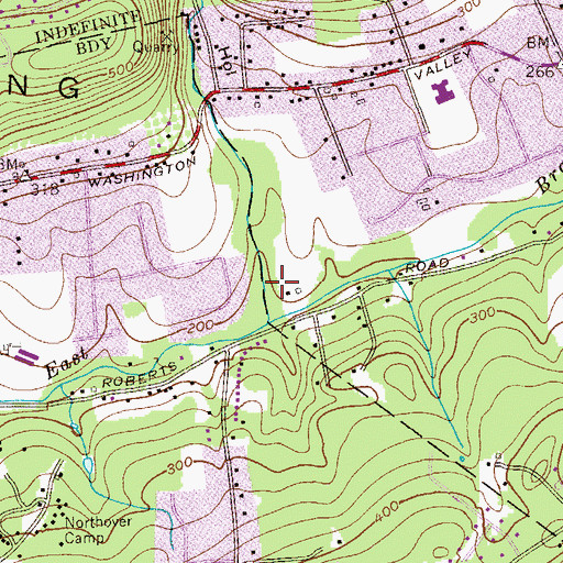 Topographic Map of Dock Watch Hollow, NJ