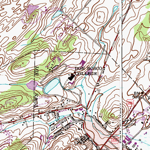 Topographic Map of Don Bosco College, NJ
