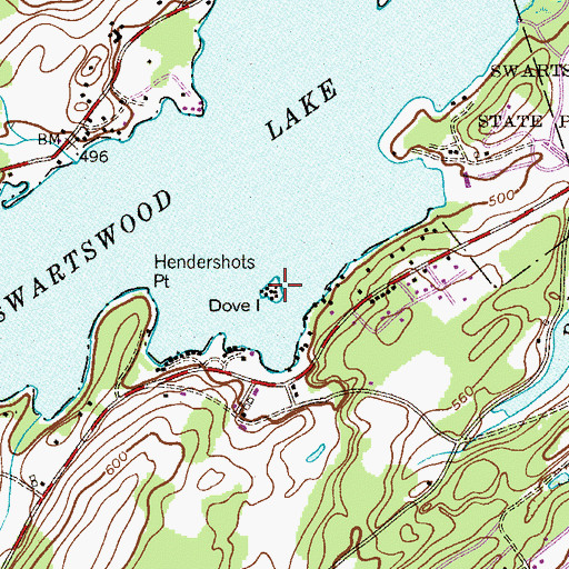 Topographic Map of Dove Island, NJ