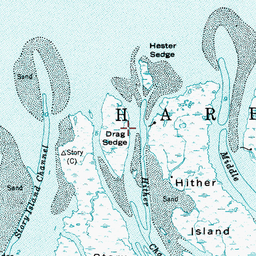 Topographic Map of Drag Sedge, NJ