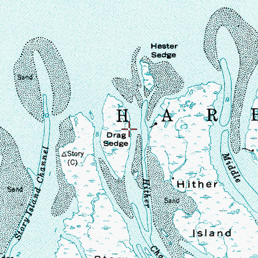 Topographic Map of Drag Sedge, NJ