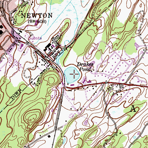 Topographic Map of Drakes Pond, NJ