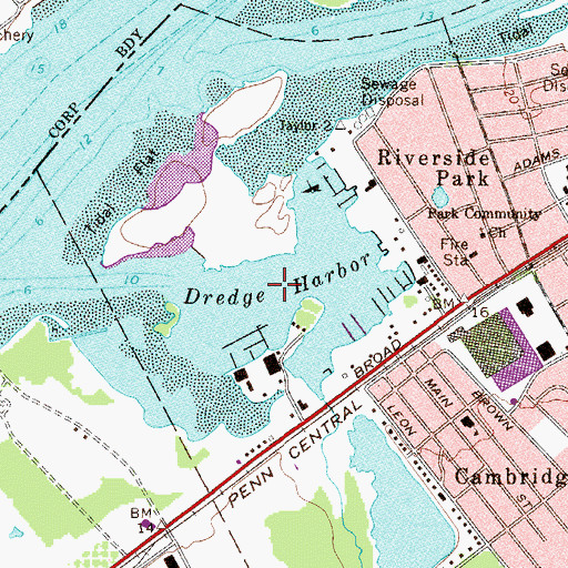 Topographic Map of Dredge Harbor, NJ