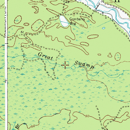 Topographic Map of Drivers Branch, NJ