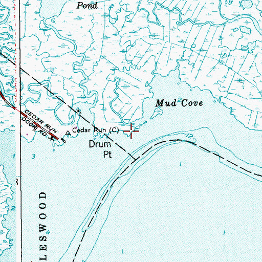 Topographic Map of Drum Point, NJ