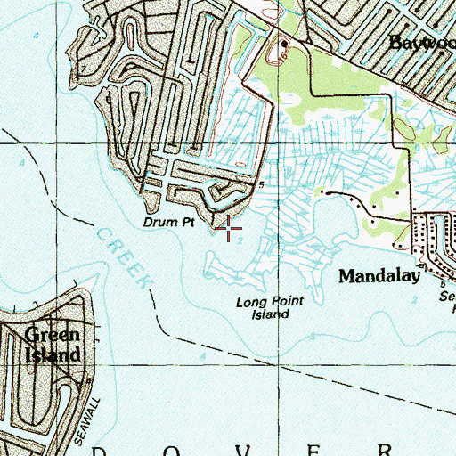 Topographic Map of Drum Point, NJ