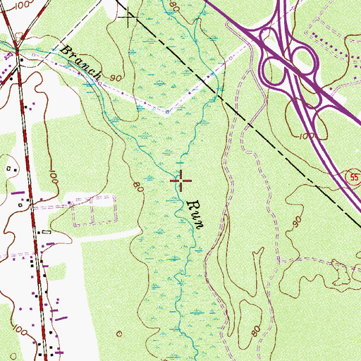 Topographic Map of Dry Branch, NJ