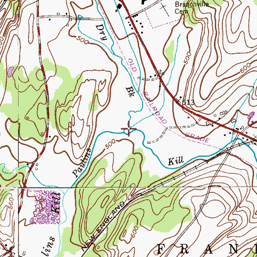 Topographic Map of Dry Brook, NJ