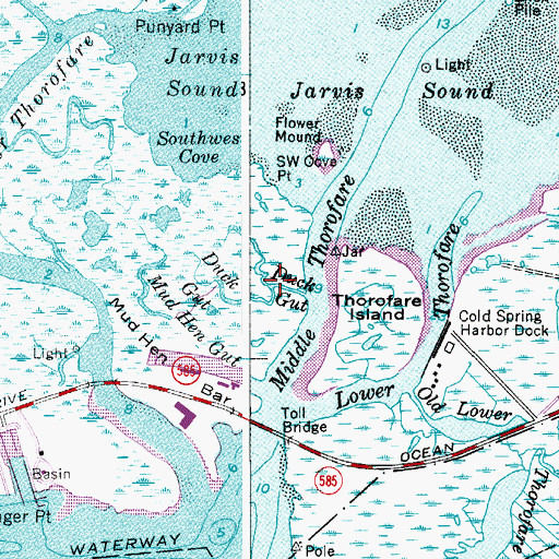 Topographic Map of Duck Gut, NJ