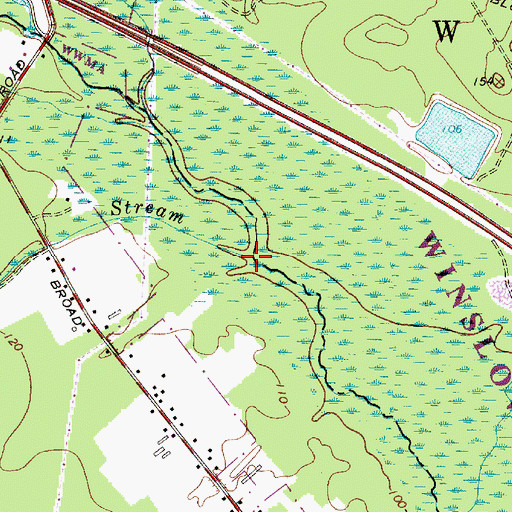 Topographic Map of Ducks Nest Stream, NJ