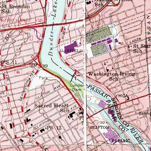 Topographic Map of Dundee Dam, NJ
