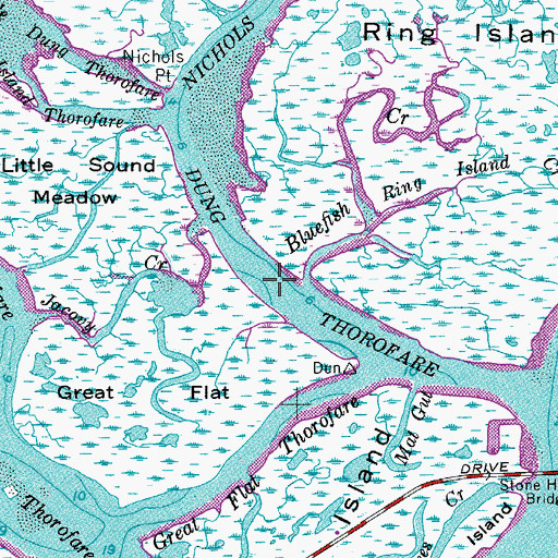 Topographic Map of Dung Thorofare, NJ