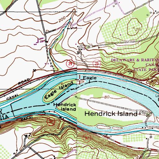 Topographic Map of Eagle Island, NJ