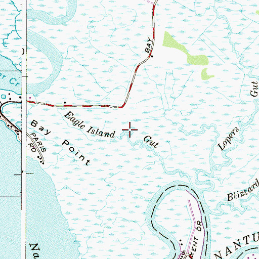 Topographic Map of Eagle Island Gut, NJ