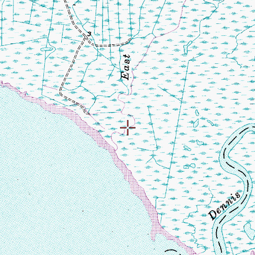 Topographic Map of East Creek, NJ