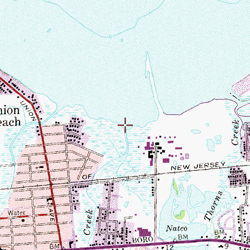 Topographic Map of East Creek, NJ