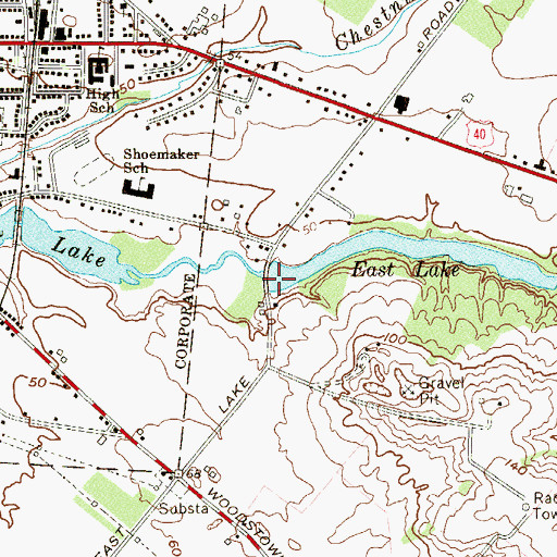 Topographic Map of East Lake, NJ