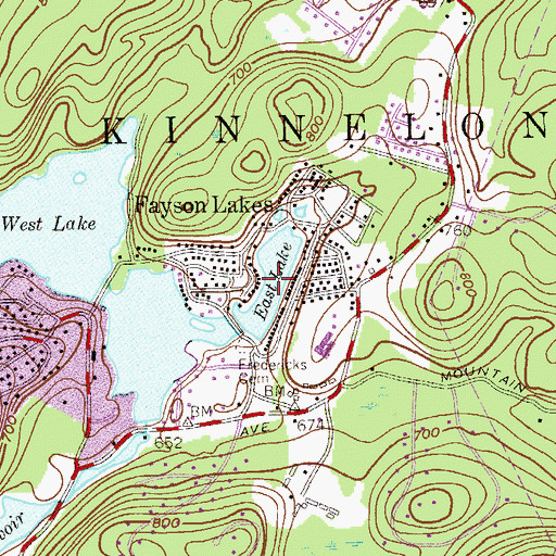 Topographic Map of East Lake, NJ
