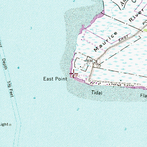 Topographic Map of East Point, NJ