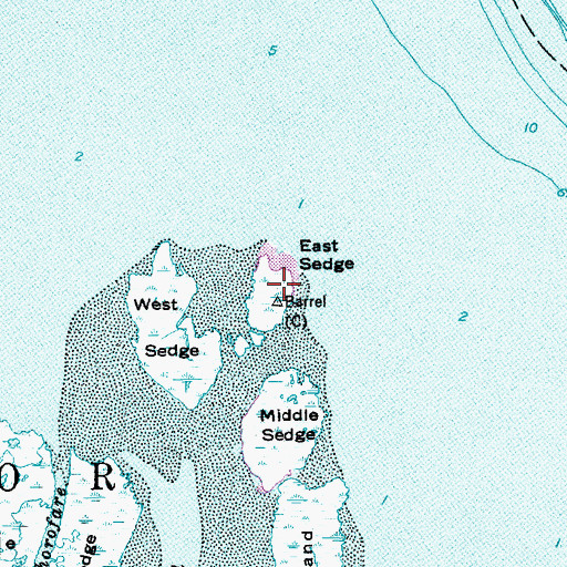 Topographic Map of East Sedge, NJ