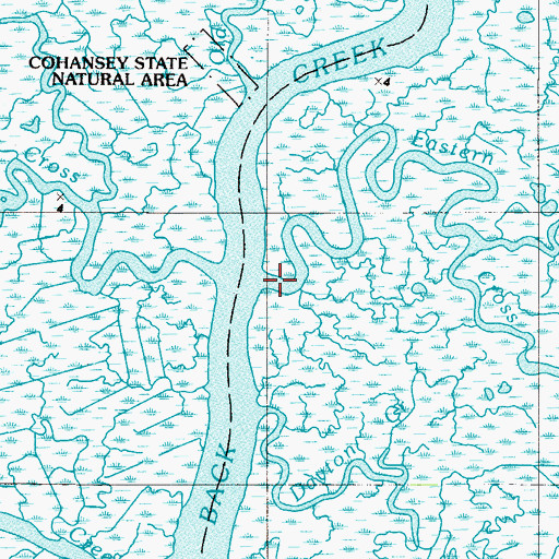 Topographic Map of Eastern Cross, NJ