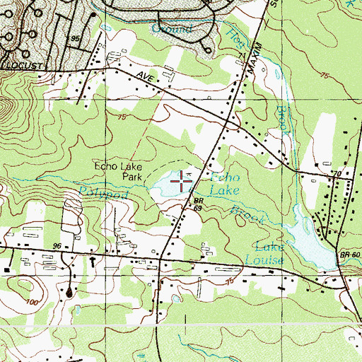 Topographic Map of Echo Lake, NJ