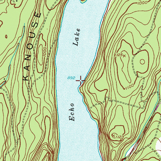 Topographic Map of Echo Lake, NJ