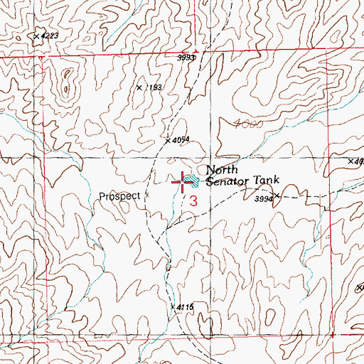 Topographic Map of North Senator Tank, AZ