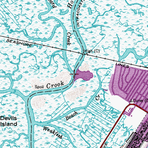 Topographic Map of Edward Creek, NJ