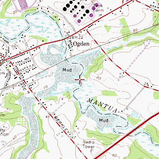 Topographic Map of Edwards Run, NJ