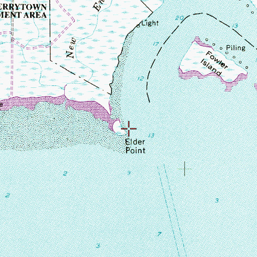 Topographic Map of Elder Point, NJ