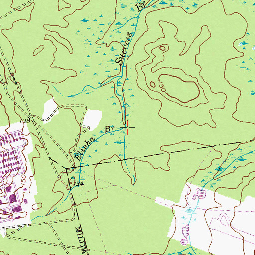 Topographic Map of Elisha Branch, NJ