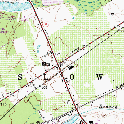 Topographic Map of Elm, NJ