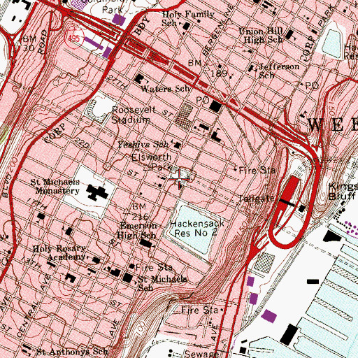 Topographic Map of Elsworth Park, NJ