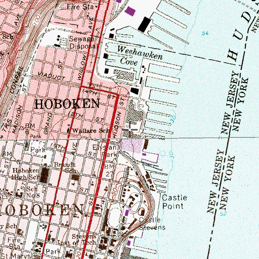 Topographic Map of Elysian Park, NJ