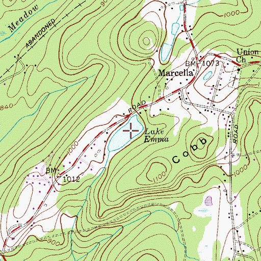 Topographic Map of Lake Emma, NJ