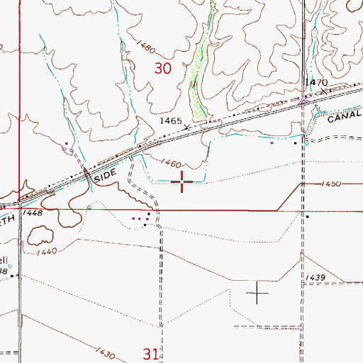 Topographic Map of North Side Canal, AZ
