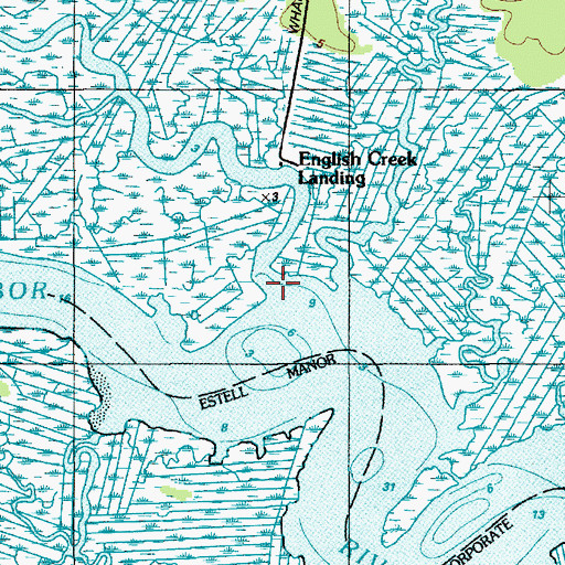 Topographic Map of English Creek, NJ