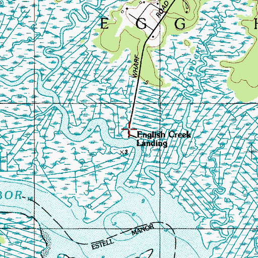 Topographic Map of English Creek Landing, NJ