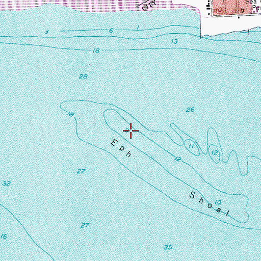 Topographic Map of Eph Shoal, NJ