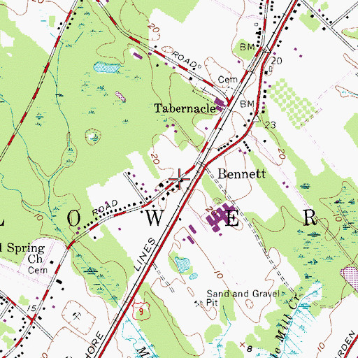 Topographic Map of Erma, NJ