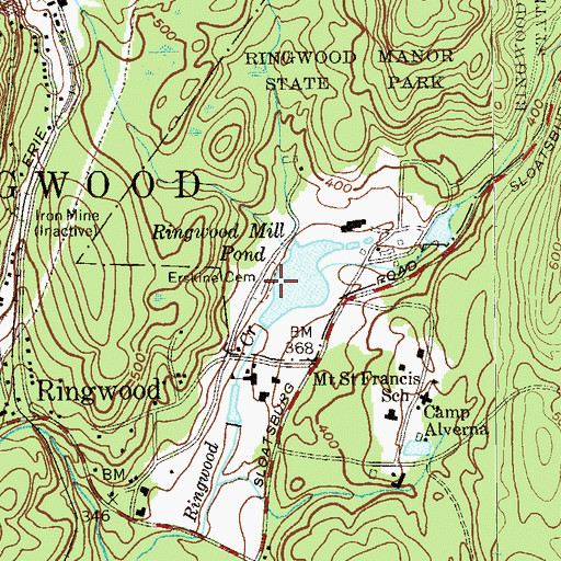 Topographic Map of Erskine Grave Site, NJ