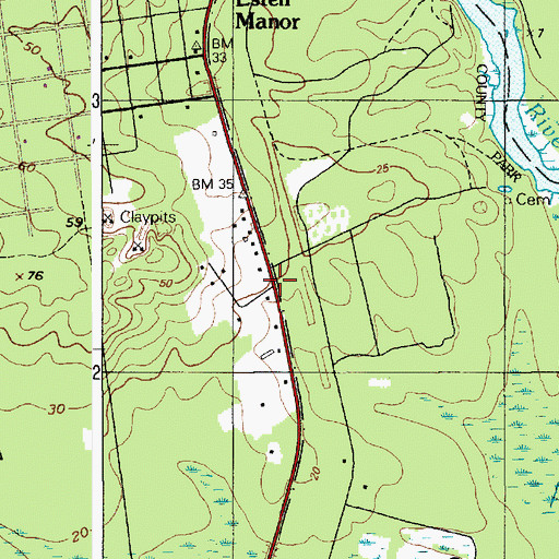 Topographic Map of Estell Manor, NJ